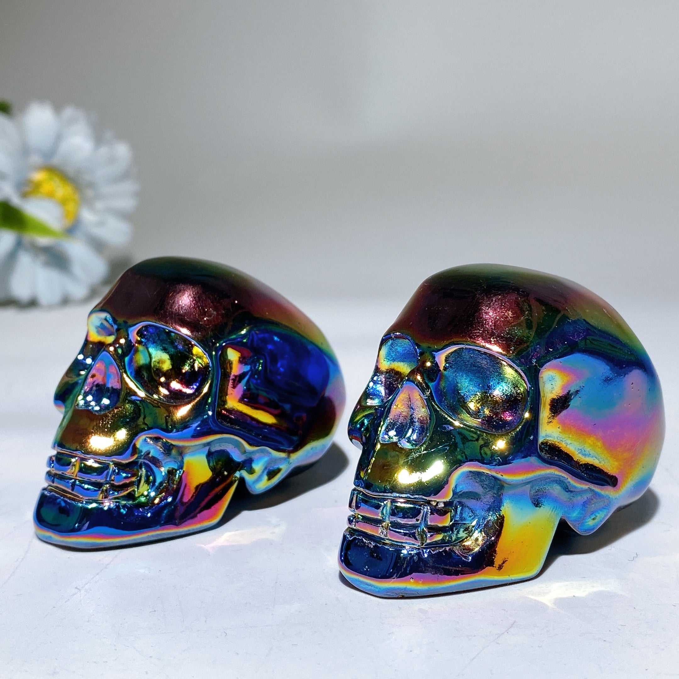 2.2 inch Aura Crystal Healing Skull Carving