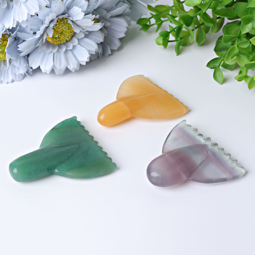 2.2-inch Crystal Fish Tail Carvings