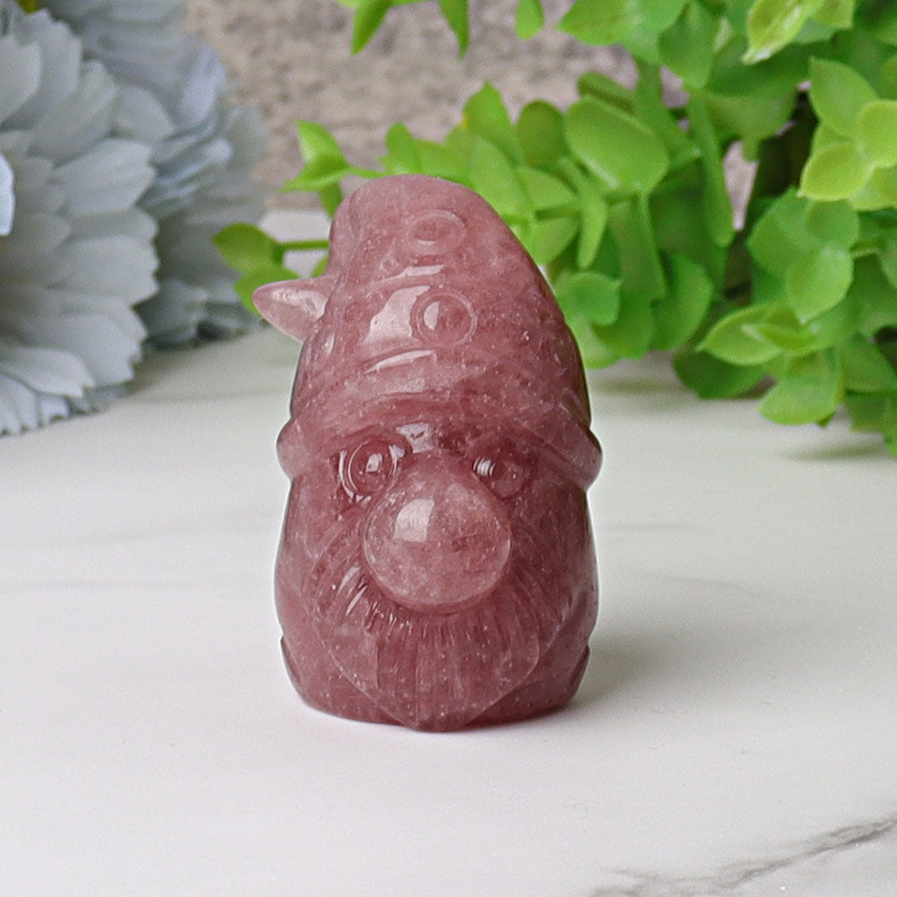 2.2 Inch Crystal Gnome Figurines in Aventurine & Quartz