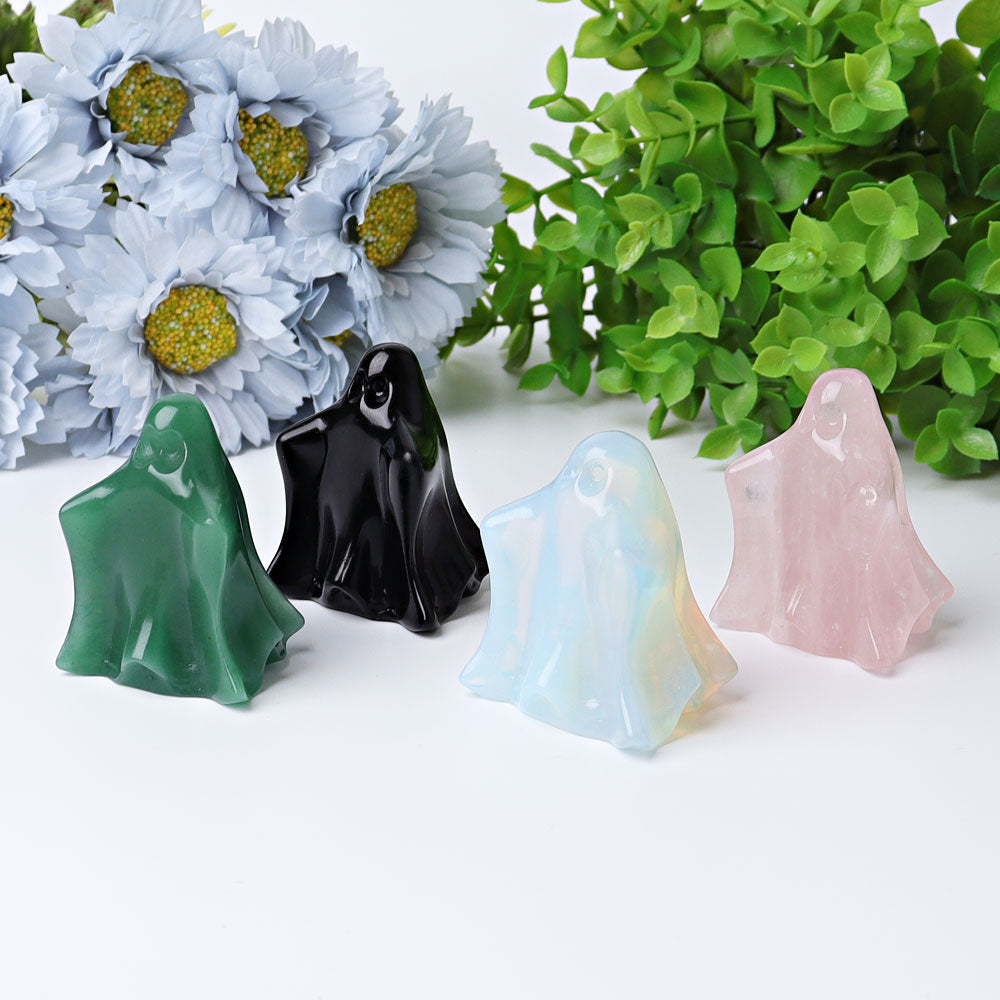 2.2 Inch Ghost Crystal Figurines Hand-Carved Healing Stones