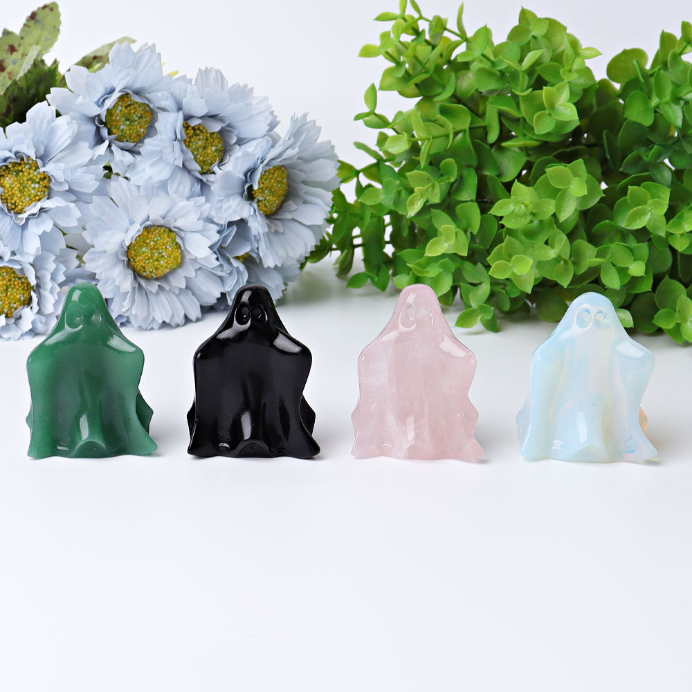 2.2 Inch Ghost Crystal Figurines Hand-Carved Healing Stones