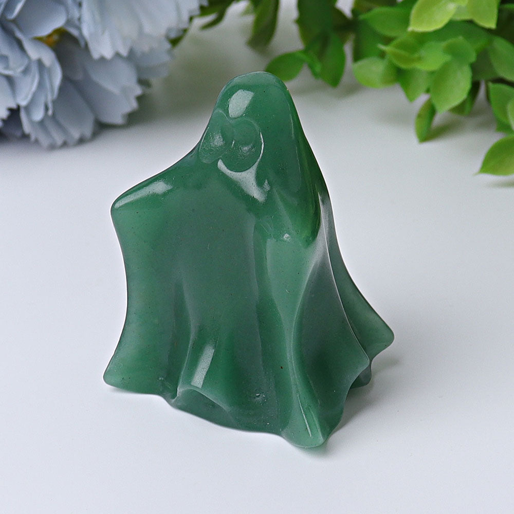 2.2 Inch Ghost Crystal Figurines Hand-Carved Healing Stones