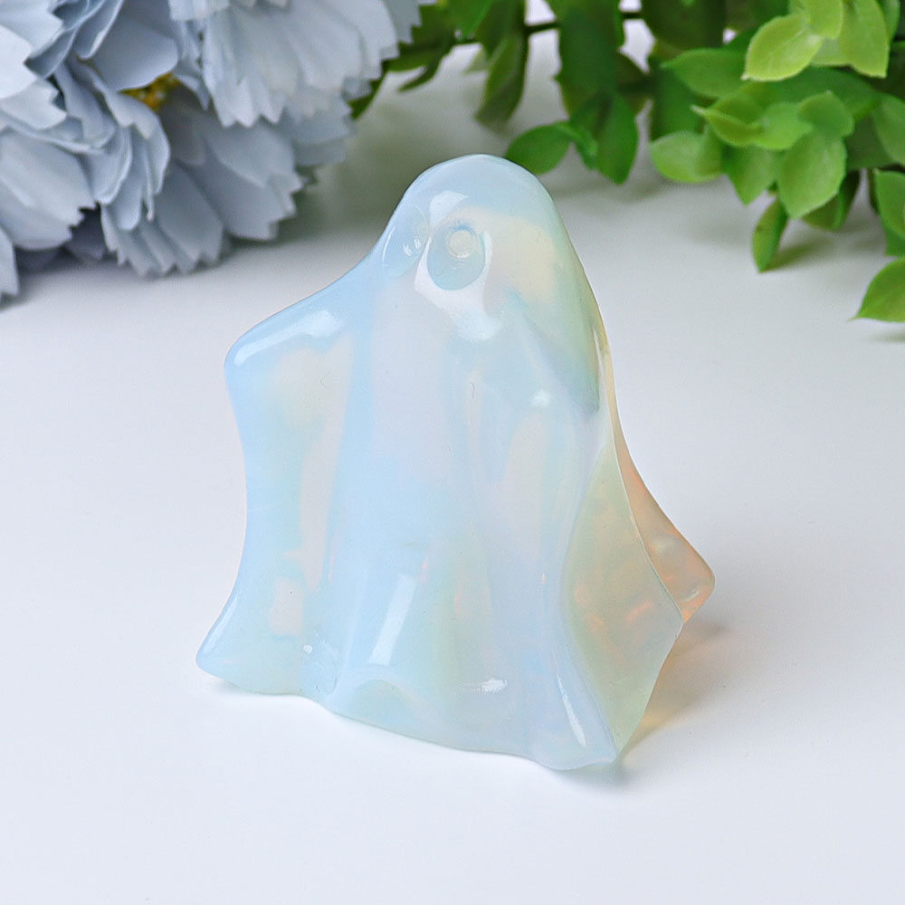 2.2 Inch Ghost Crystal Figurines Hand-Carved Healing Stones