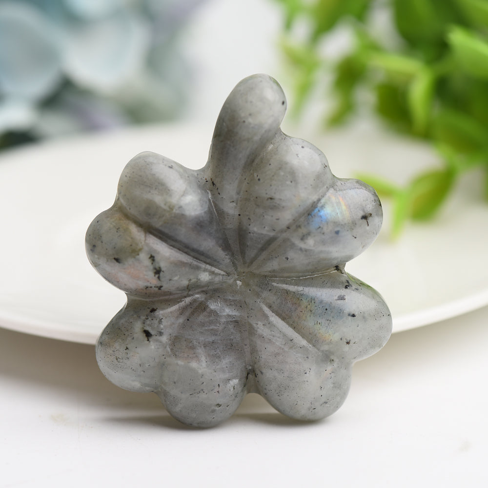 2.2 Inch Mixed Crystal Clover Leaf Figurine for Healing