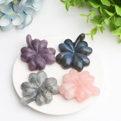 2.2 Inch Mixed Crystal Clover Leaf Figurine for Healing
