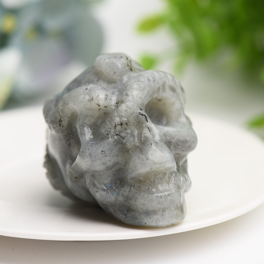 2.2-Inch Mixed Crystal Skull Carvings for Spiritual Healing
