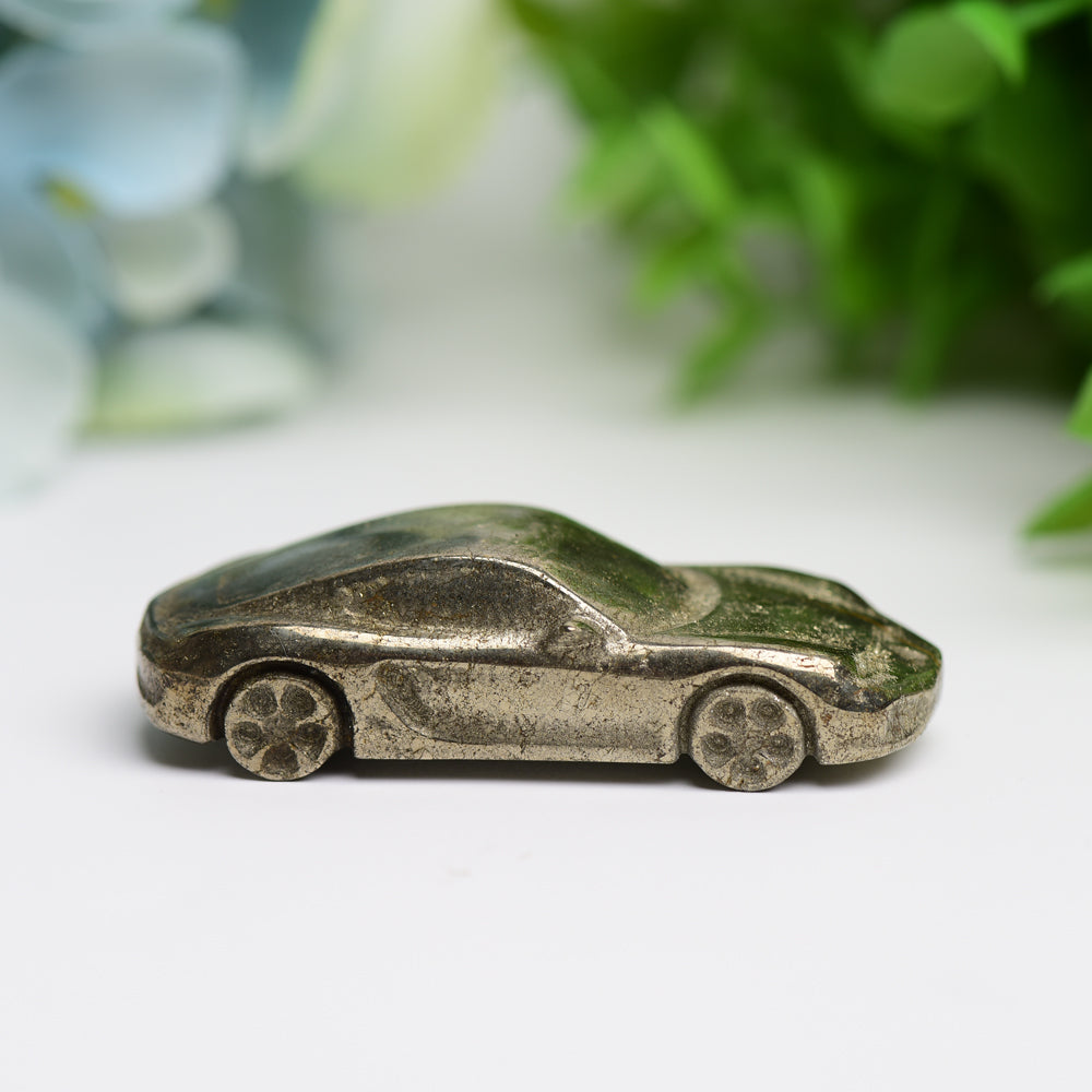 2.2 inch Pyrite Crystal Carving for Home Decor