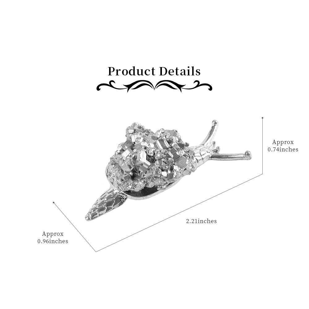 2.2-inch Raw Pyrite Snail Figurine for Spiritual Energy