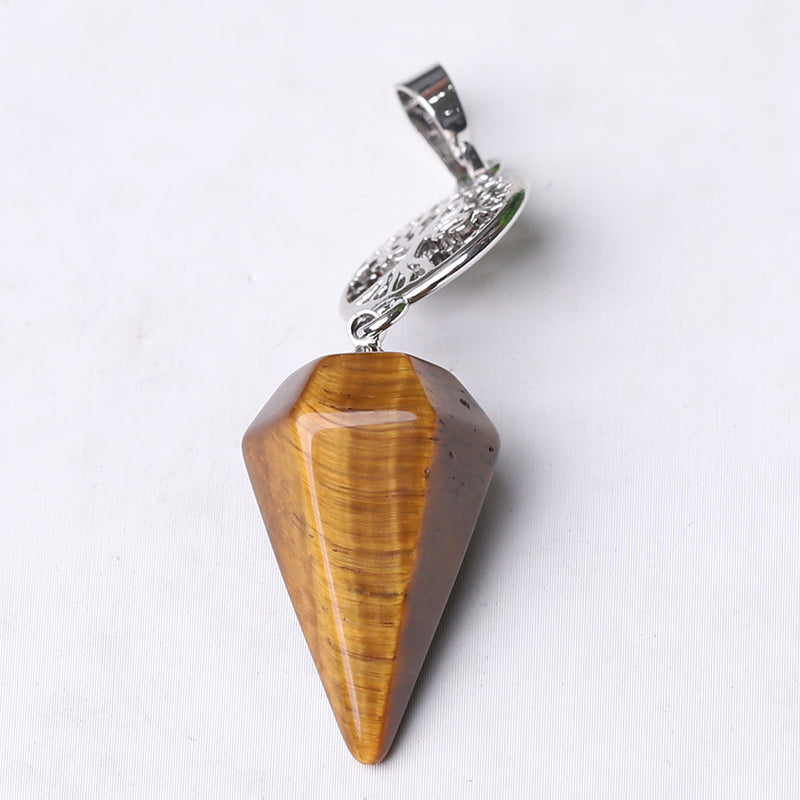 2.2" Multi-Stone Arrowhead Pendant for Spiritual Energy