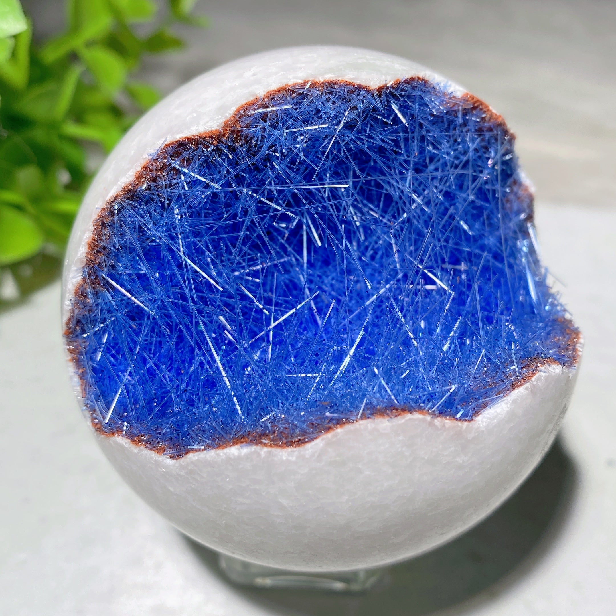 2.3-2.5 inch Copper Jade Sphere for Crystal Healing