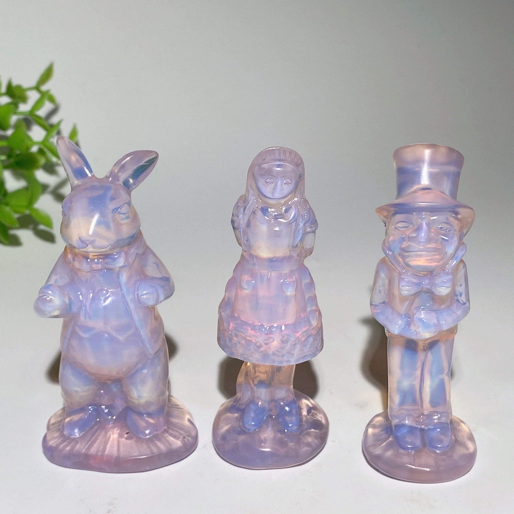 2.3-3.0in Pink Opalite Crystal Figurines Collection