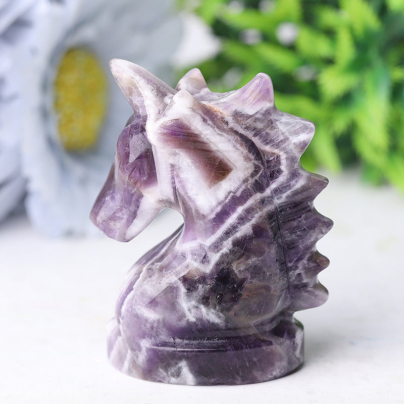 2.3 Inch Amethyst Unicorn Crystal Figurine Carving