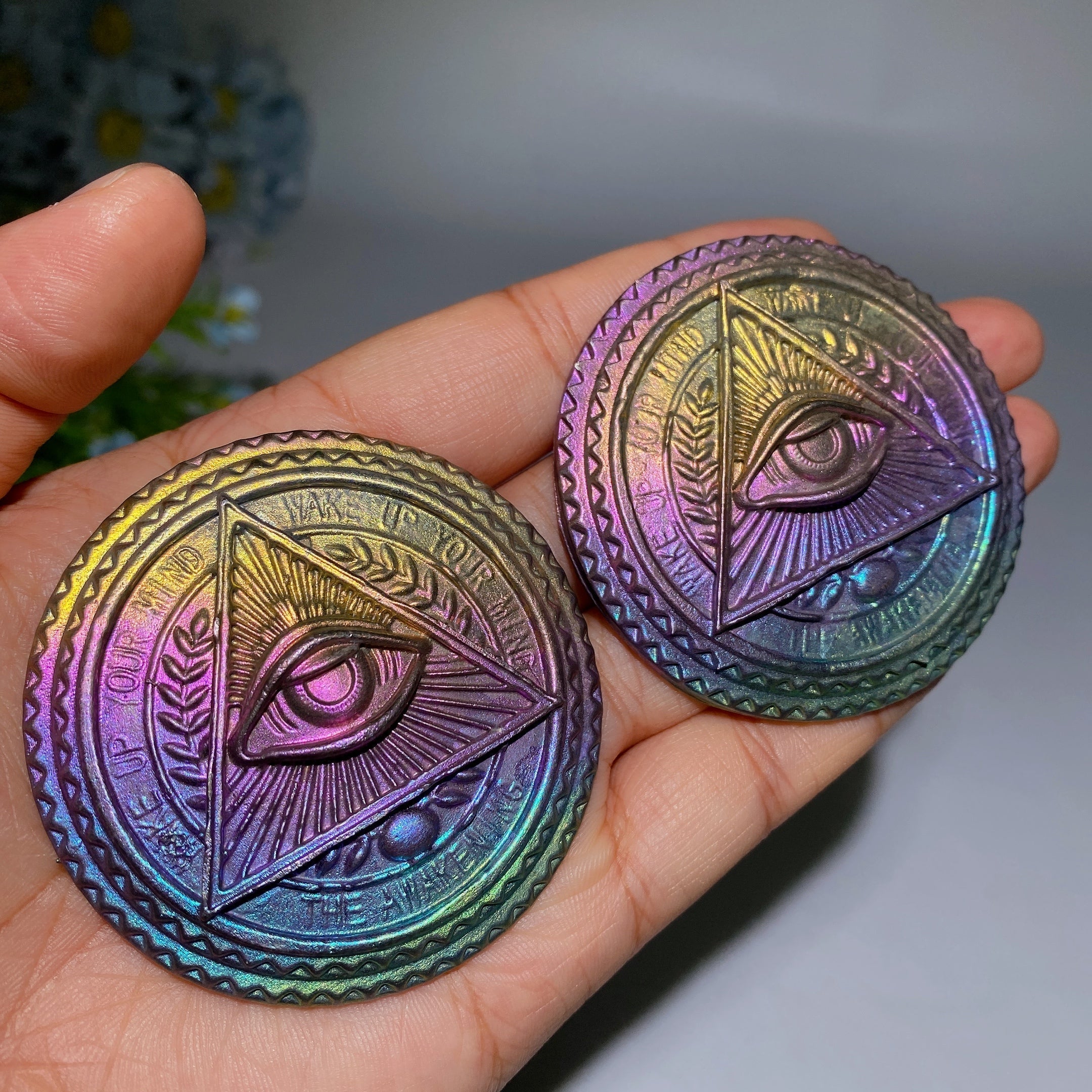 2.3-inch Bismuth Heru's Eye Crystal Healing Slab