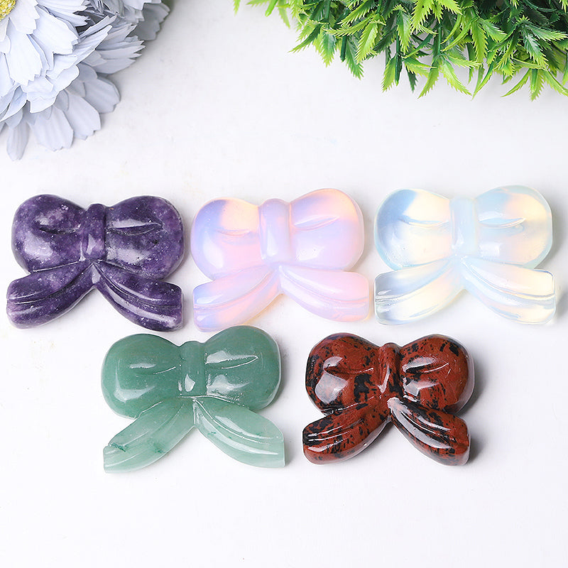 2.3 inch Bow-knot Crystal Figurines for Christmas Gifts