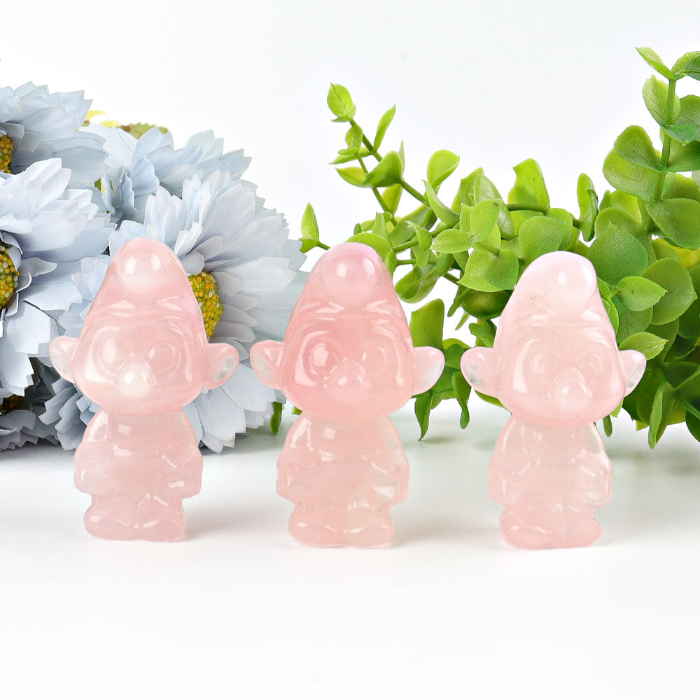 2.3 Inch Hand-Carved Rose Quartz Figurine