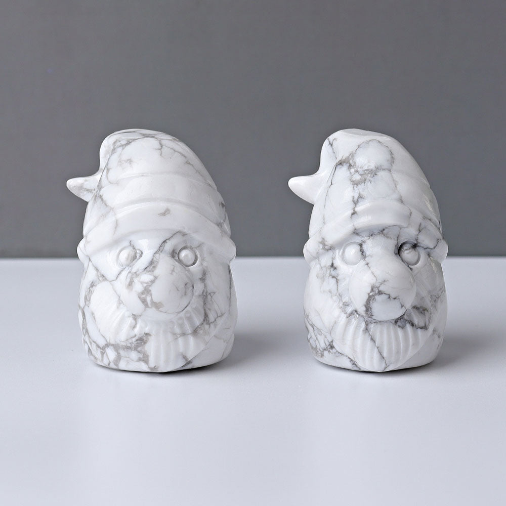 2.3 inch Howlite Crystal Gnome Figurine Carving