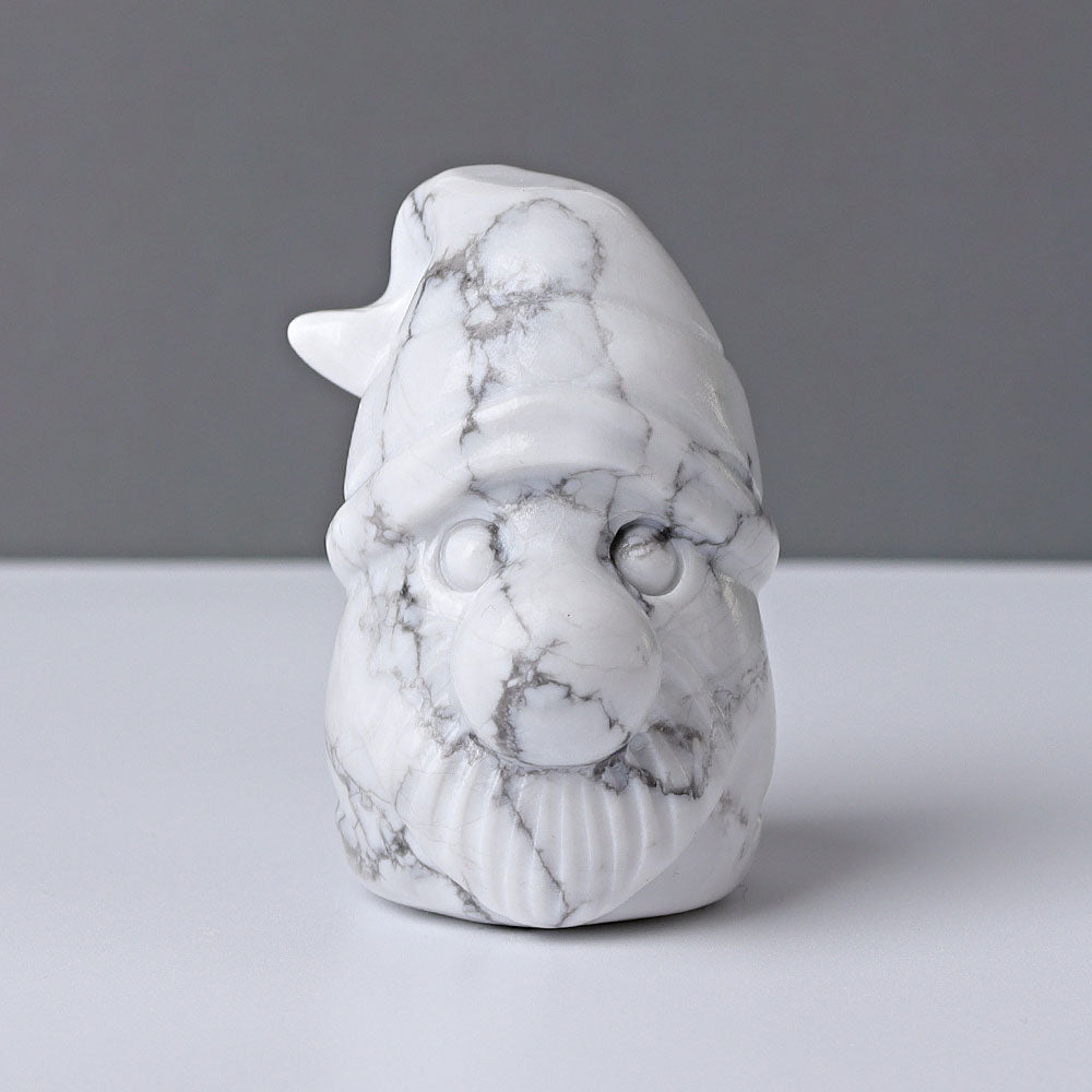 2.3 inch Howlite Crystal Gnome Figurine Carving
