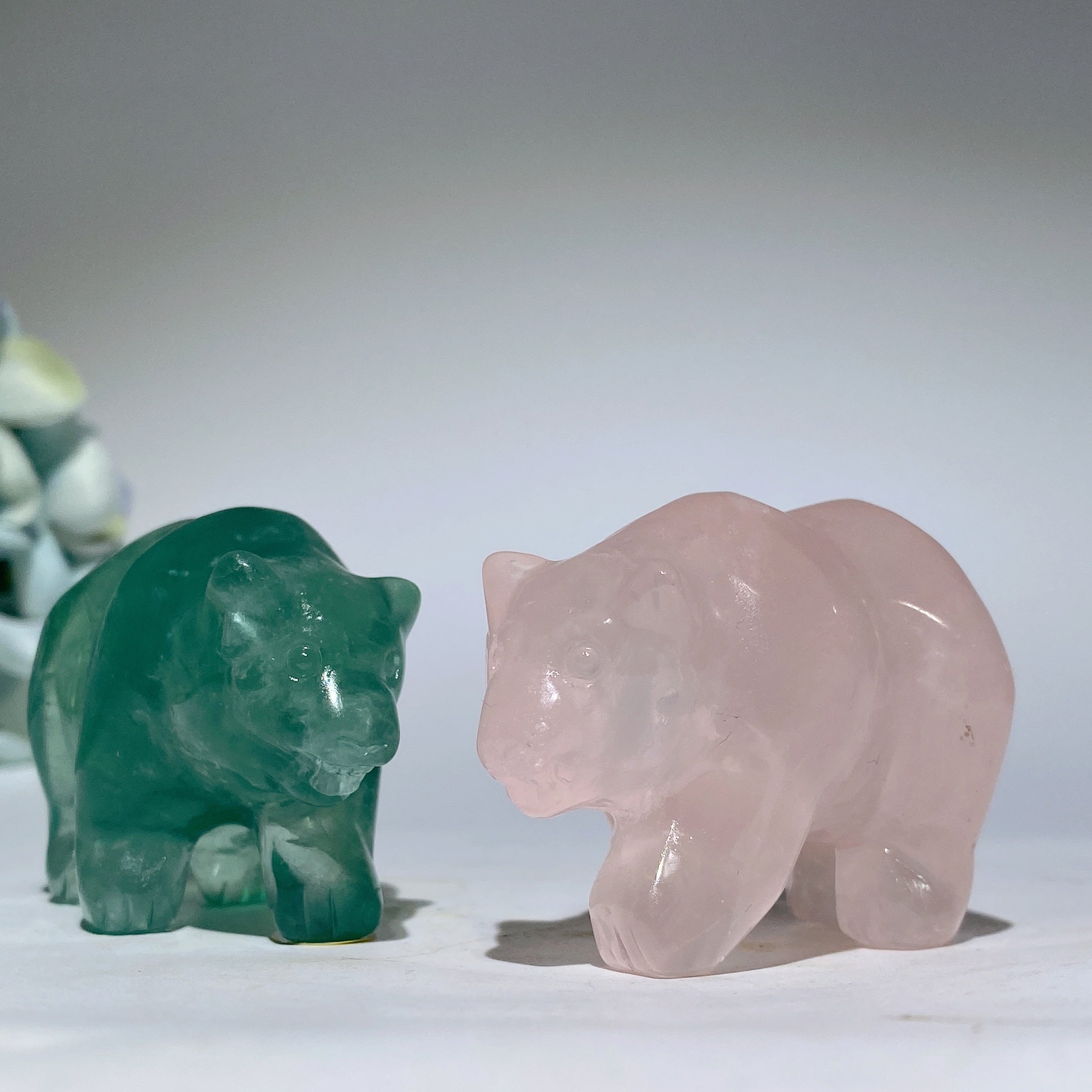 2.3 inch Mixed Crystal Bear Carvings Healing Figurines