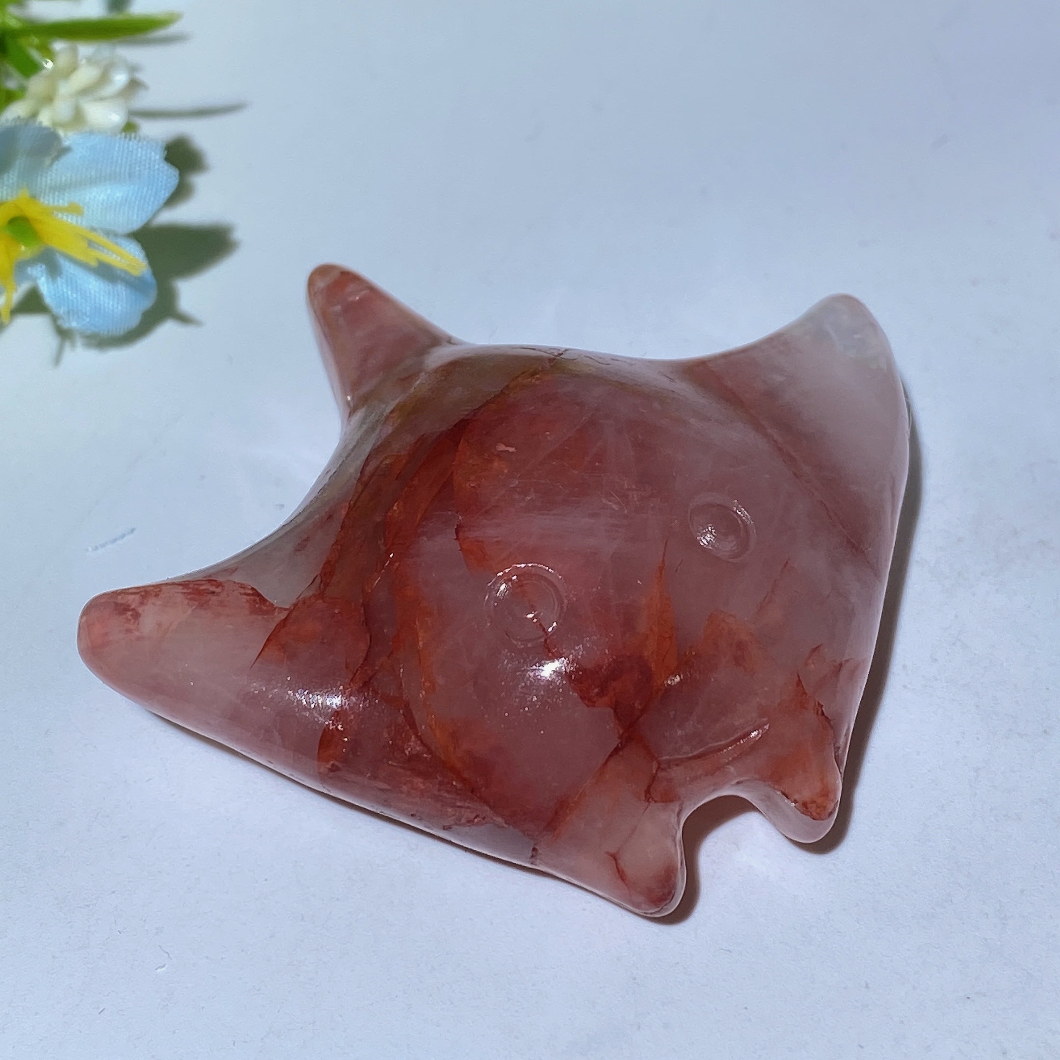 2.3-inch Mixed Crystal Manta Carving Figurines for Healing