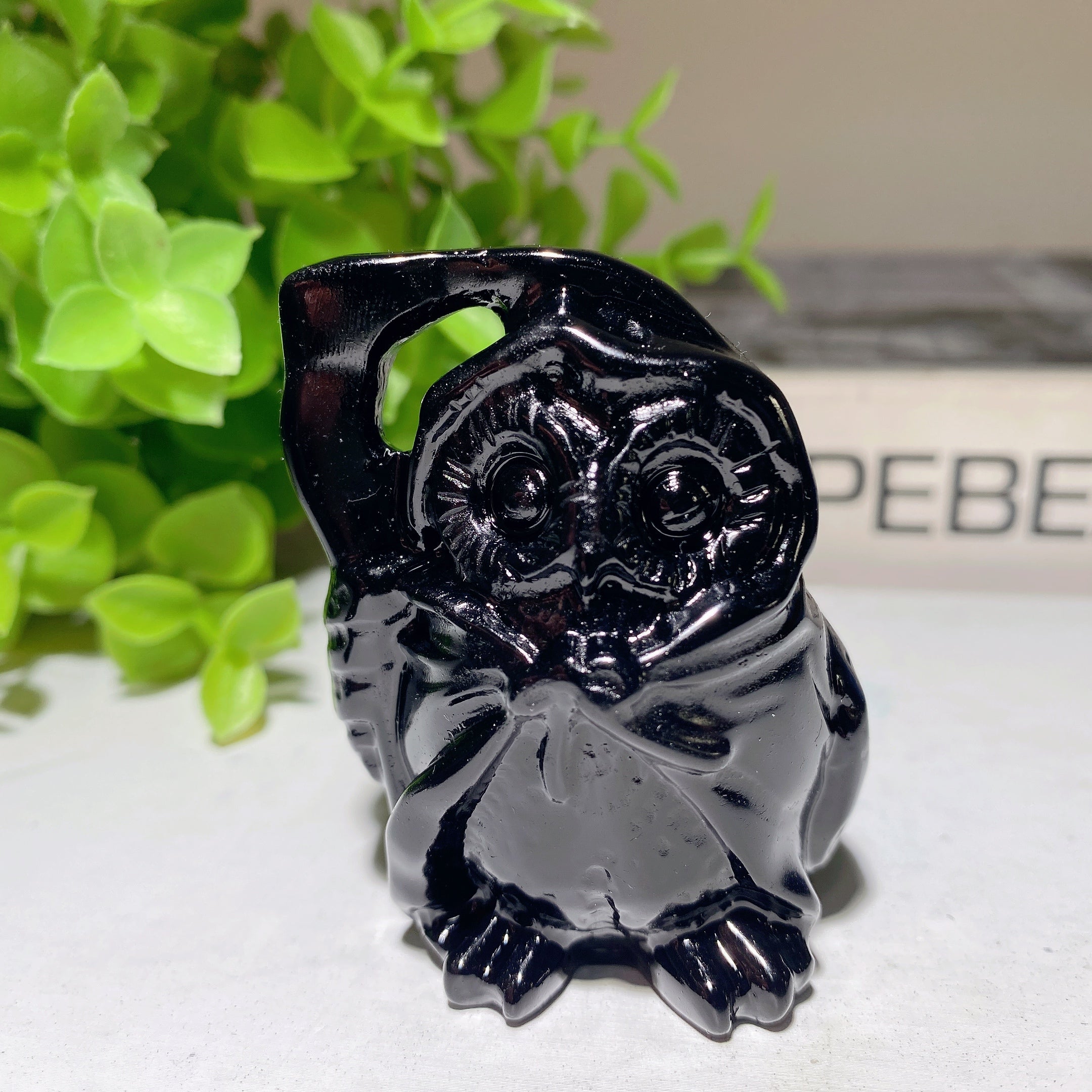 2.3 Inch Mixed Crystal Owl Carving for Healing & Wisdom