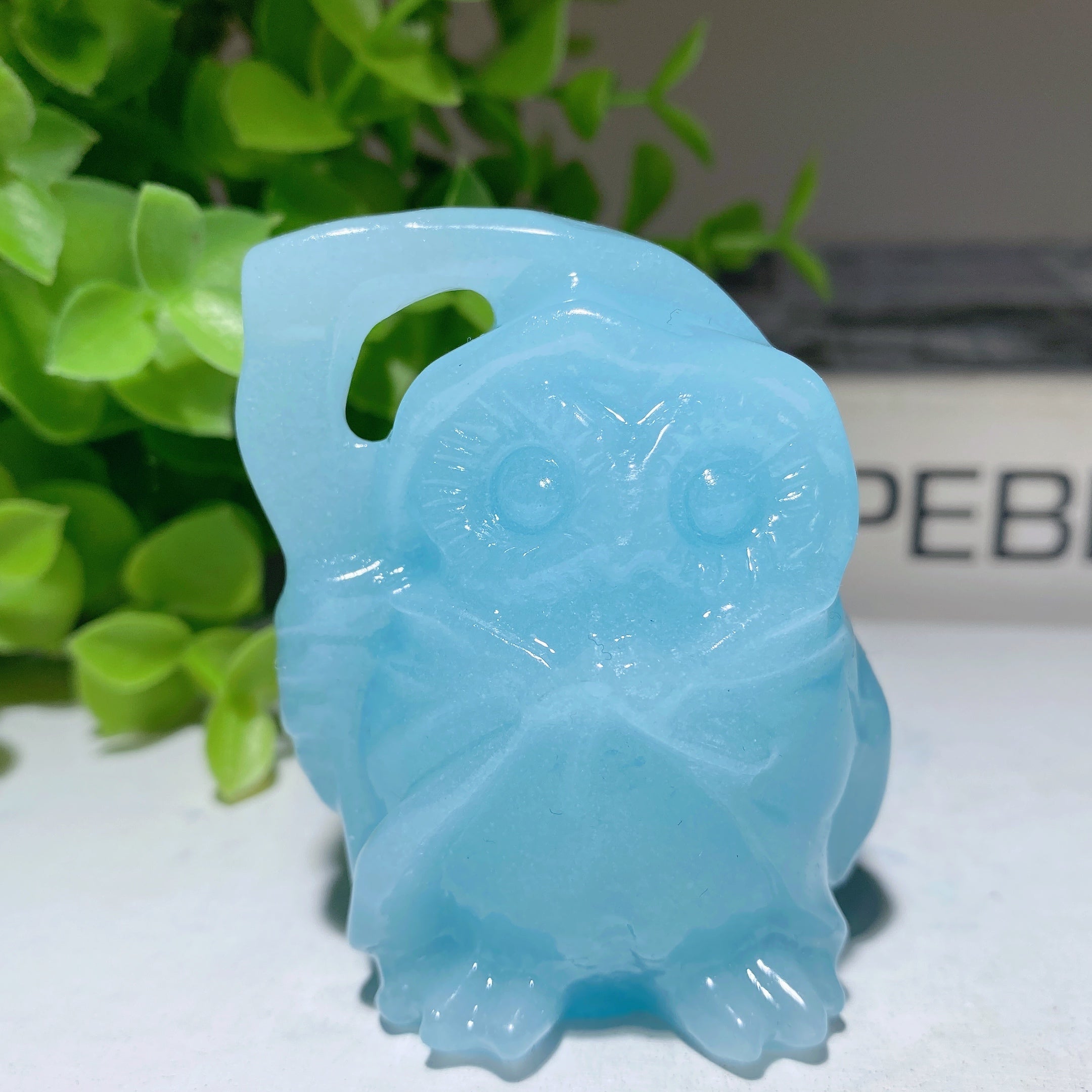 2.3 Inch Mixed Crystal Owl Carving for Healing & Wisdom