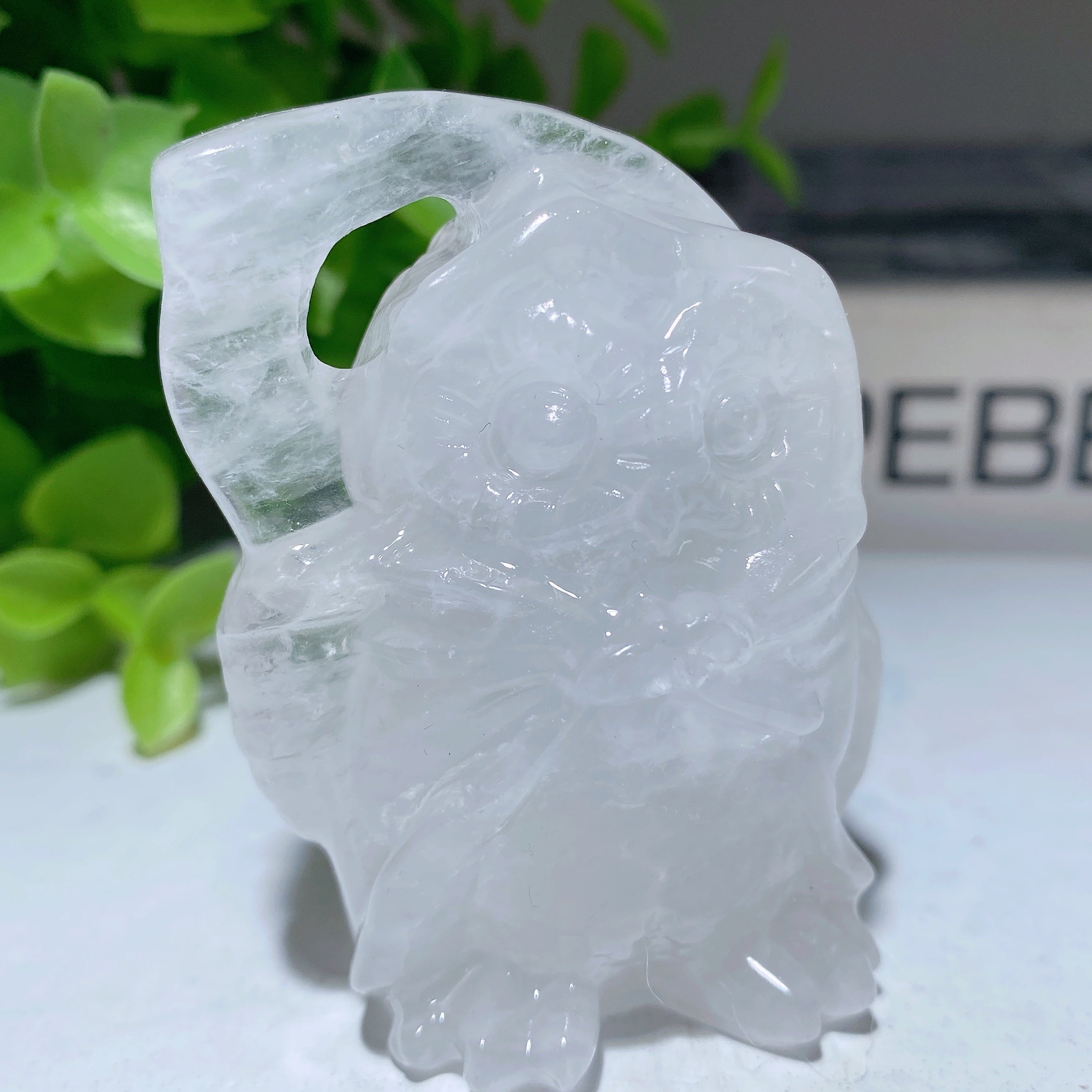 2.3 Inch Mixed Crystal Owl Carving for Healing & Wisdom