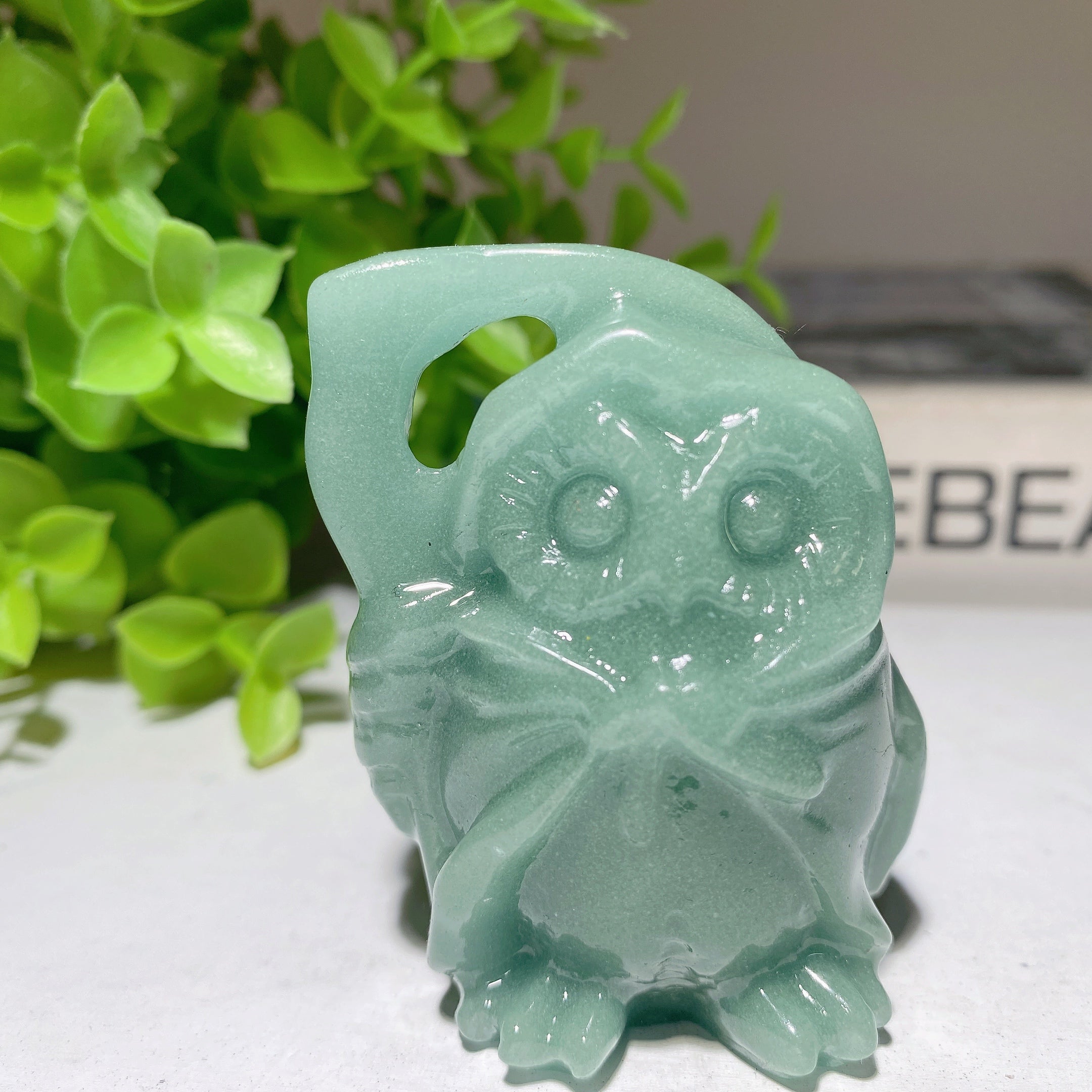 2.3 Inch Mixed Crystal Owl Carving for Healing & Wisdom