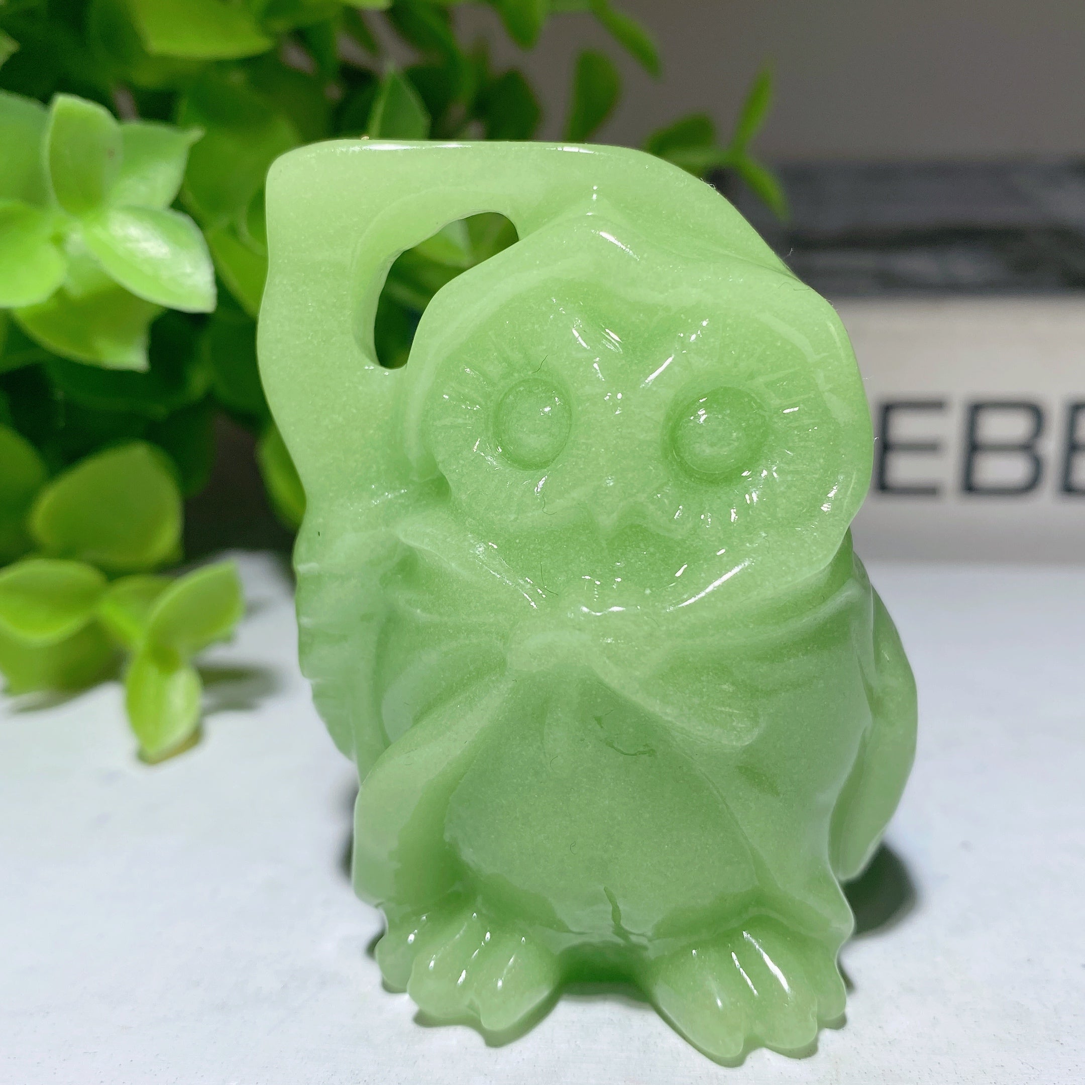 2.3 Inch Mixed Crystal Owl Carving for Healing & Wisdom