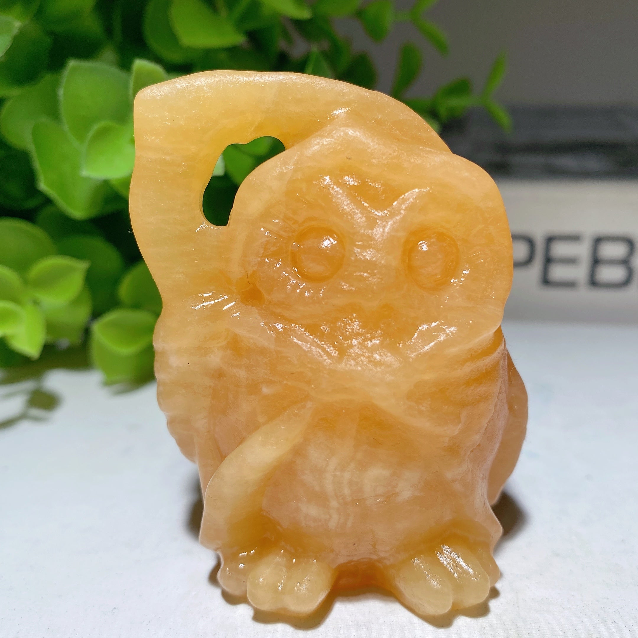2.3 Inch Mixed Crystal Owl Carving for Healing & Wisdom