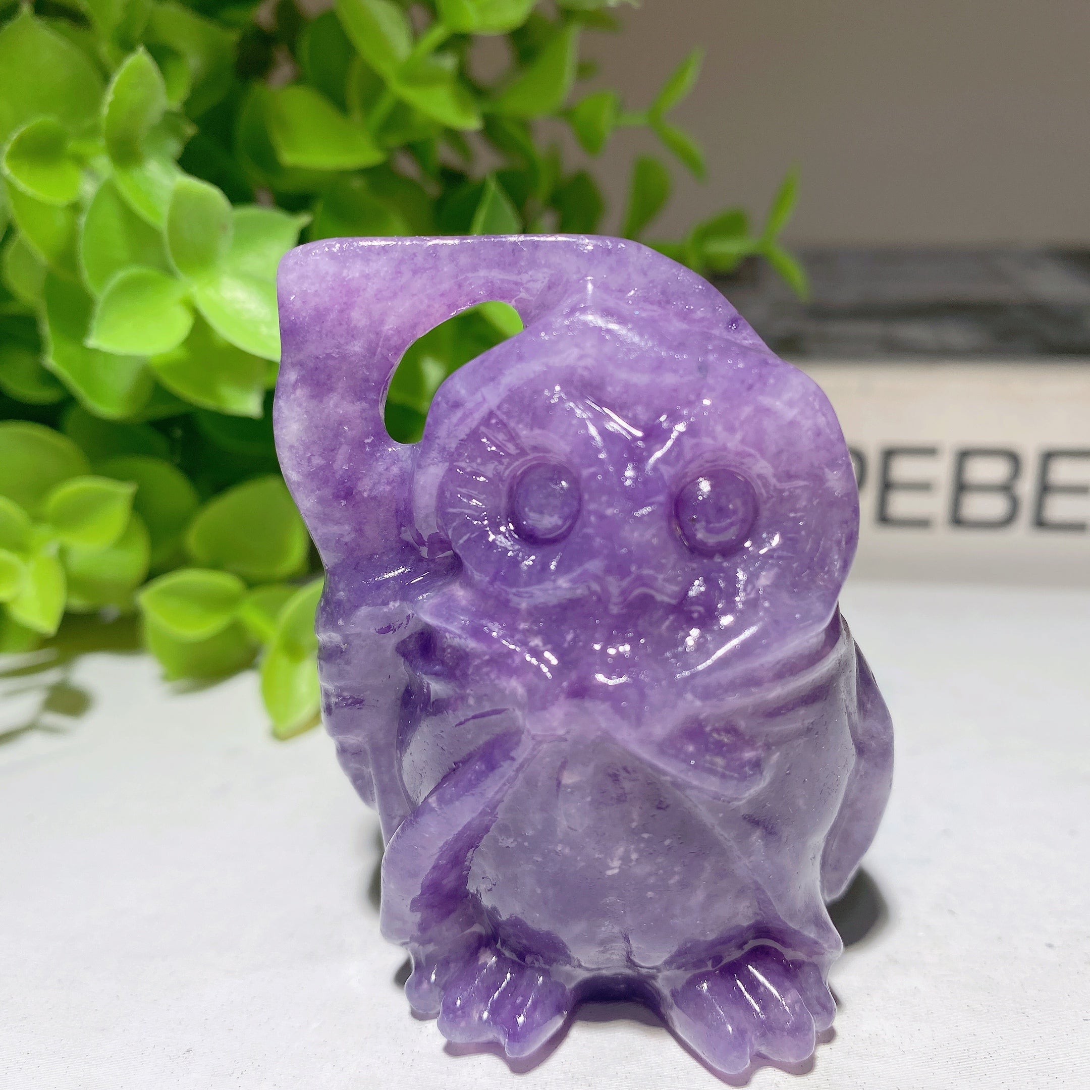 2.3 Inch Mixed Crystal Owl Carving for Healing & Wisdom