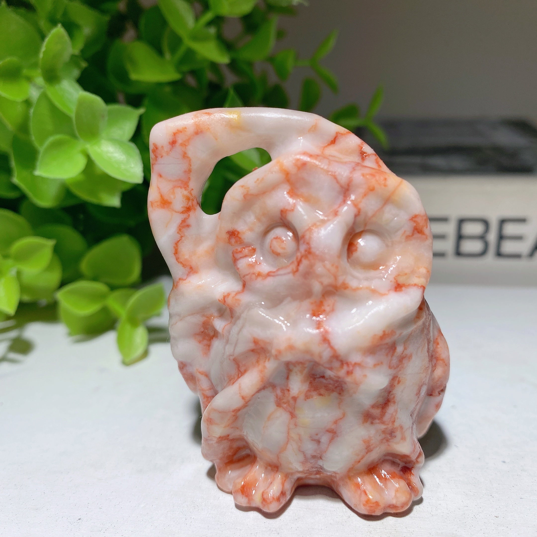 2.3 Inch Mixed Crystal Owl Carving for Healing & Wisdom