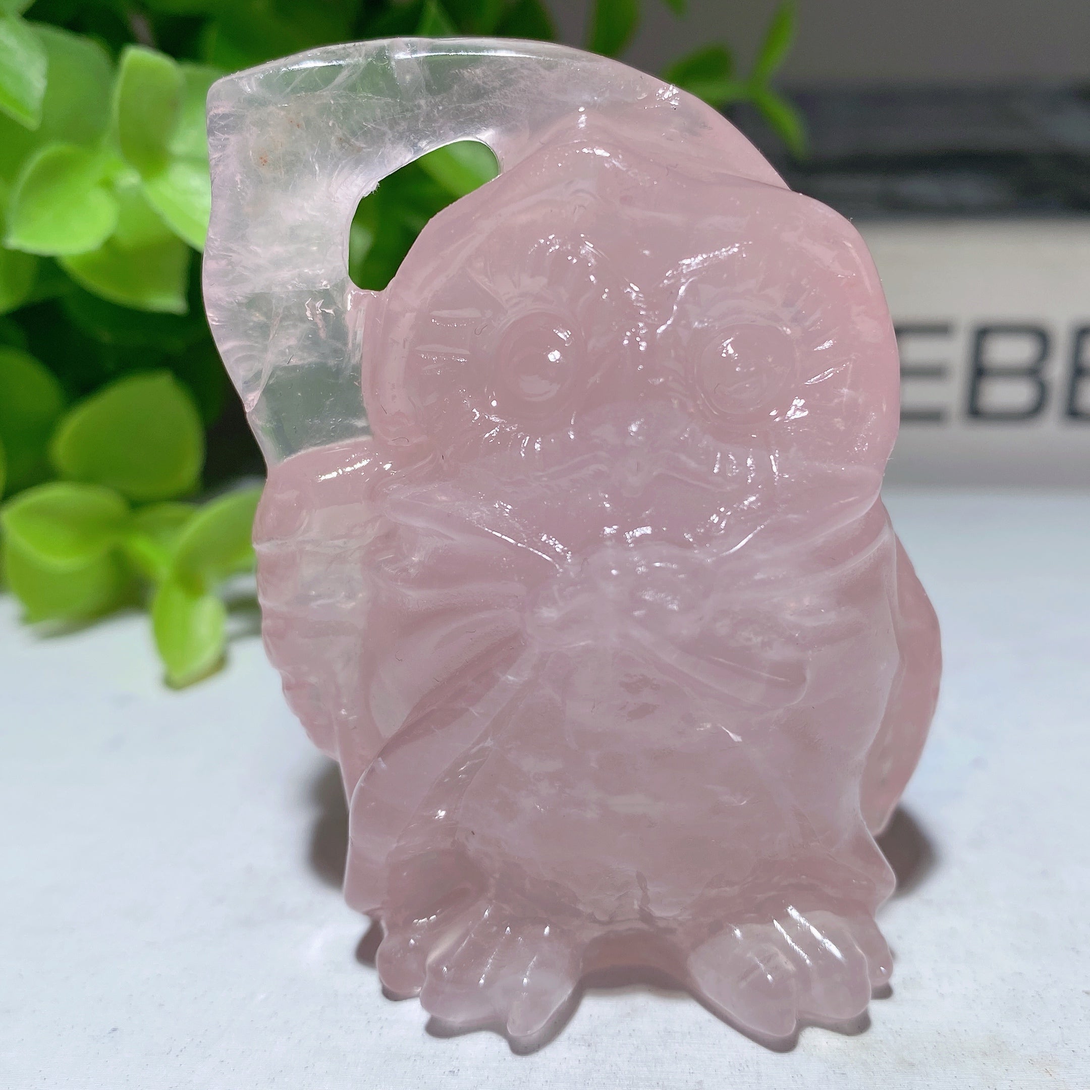 2.3 Inch Mixed Crystal Owl Carving for Healing & Wisdom