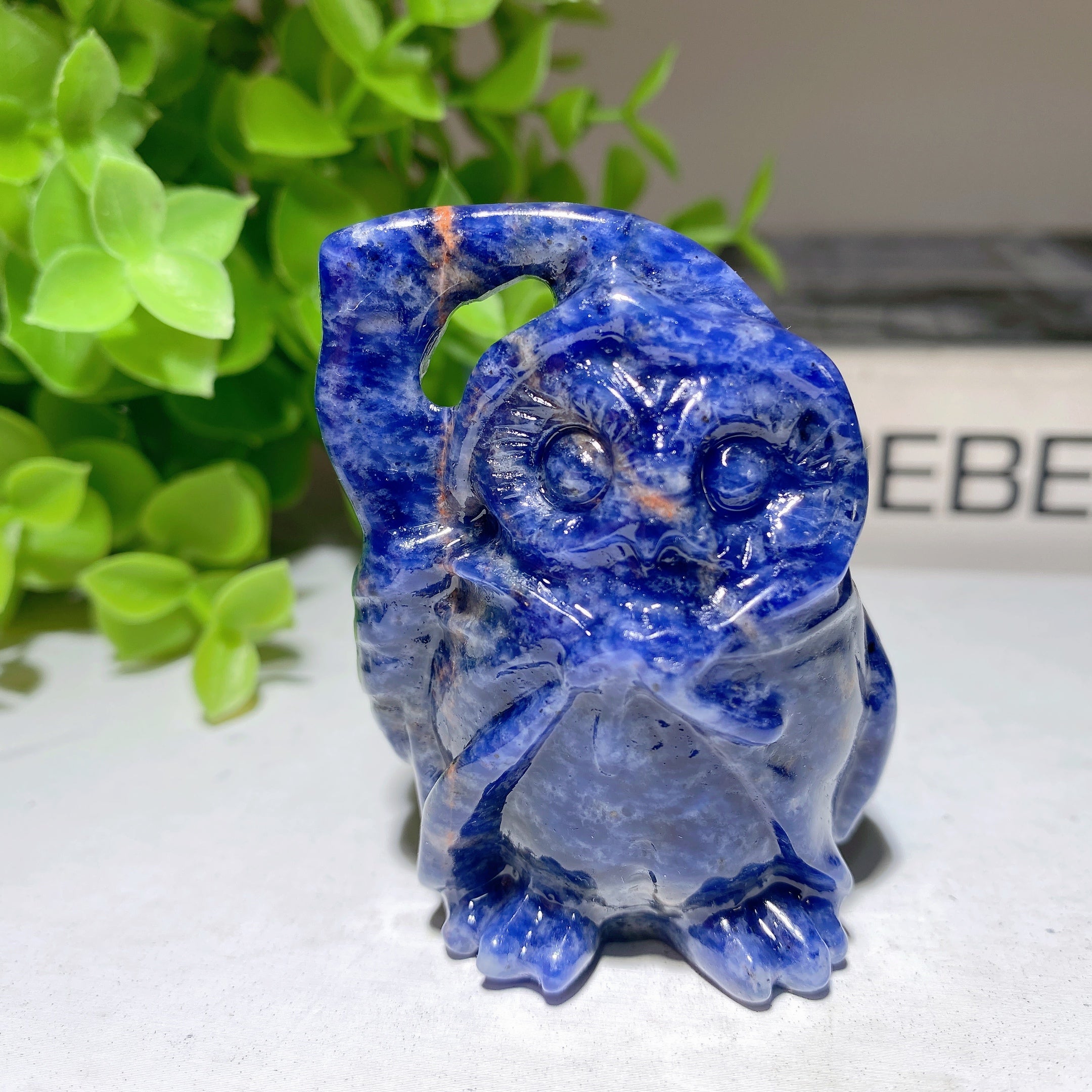 2.3 Inch Mixed Crystal Owl Carving for Healing & Wisdom