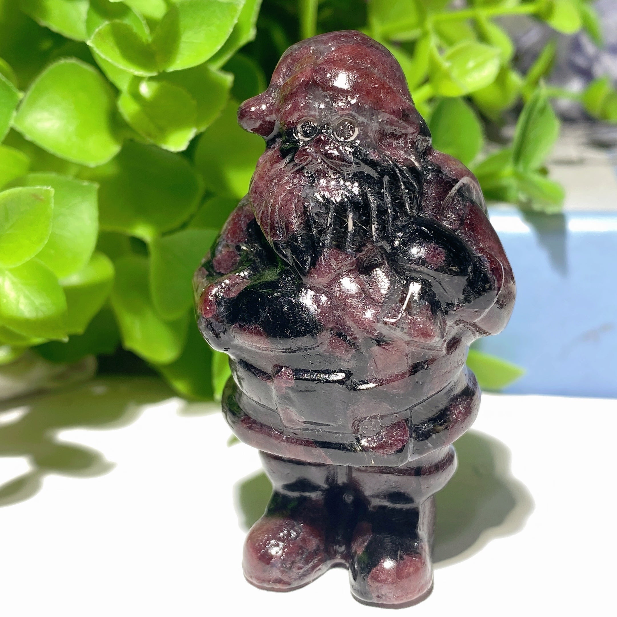 2.3 inch Mixed Crystal Santa Claus Figurines for Healing