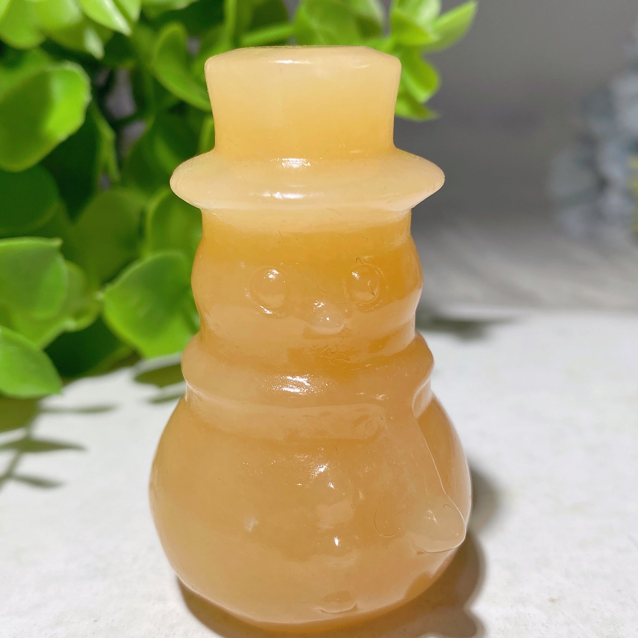 2.3 inch Mixed Crystal Snowman Carving for Spiritual Healing