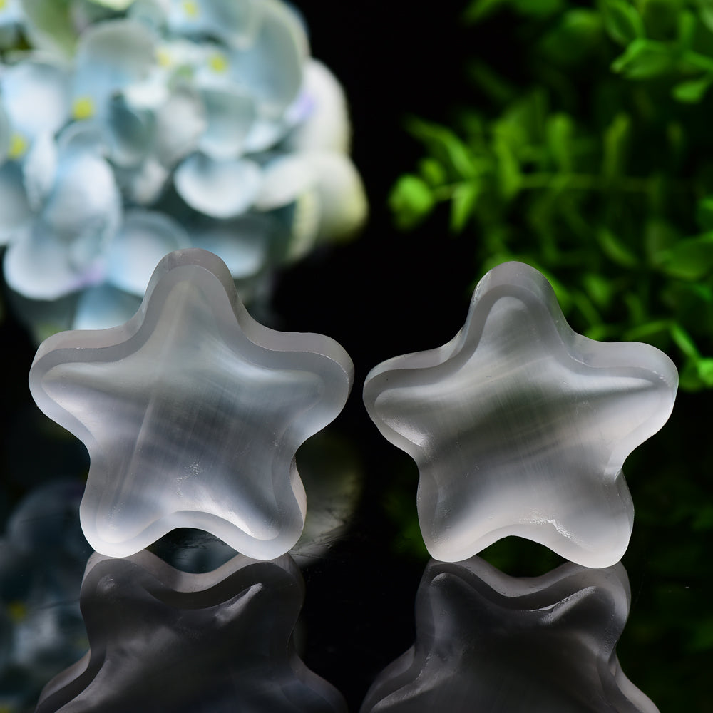 2.3 Inch Star Shape Selenite Bowl for Crystal Decor