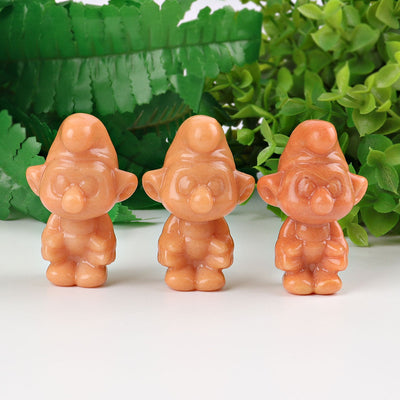 2.3-inch Yellow Jade Crystal Figurine Carving