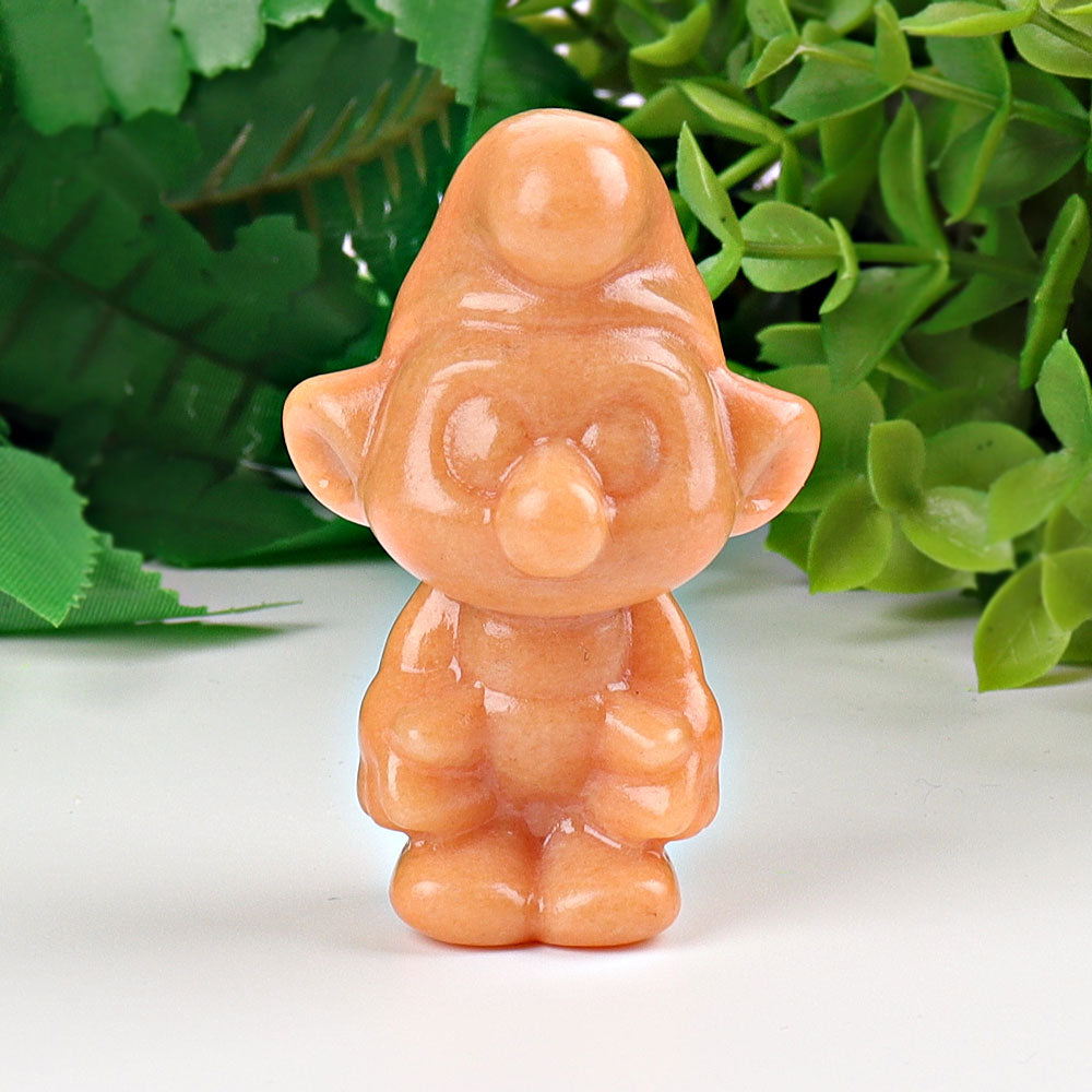 2.3-inch Yellow Jade Crystal Figurine Carving