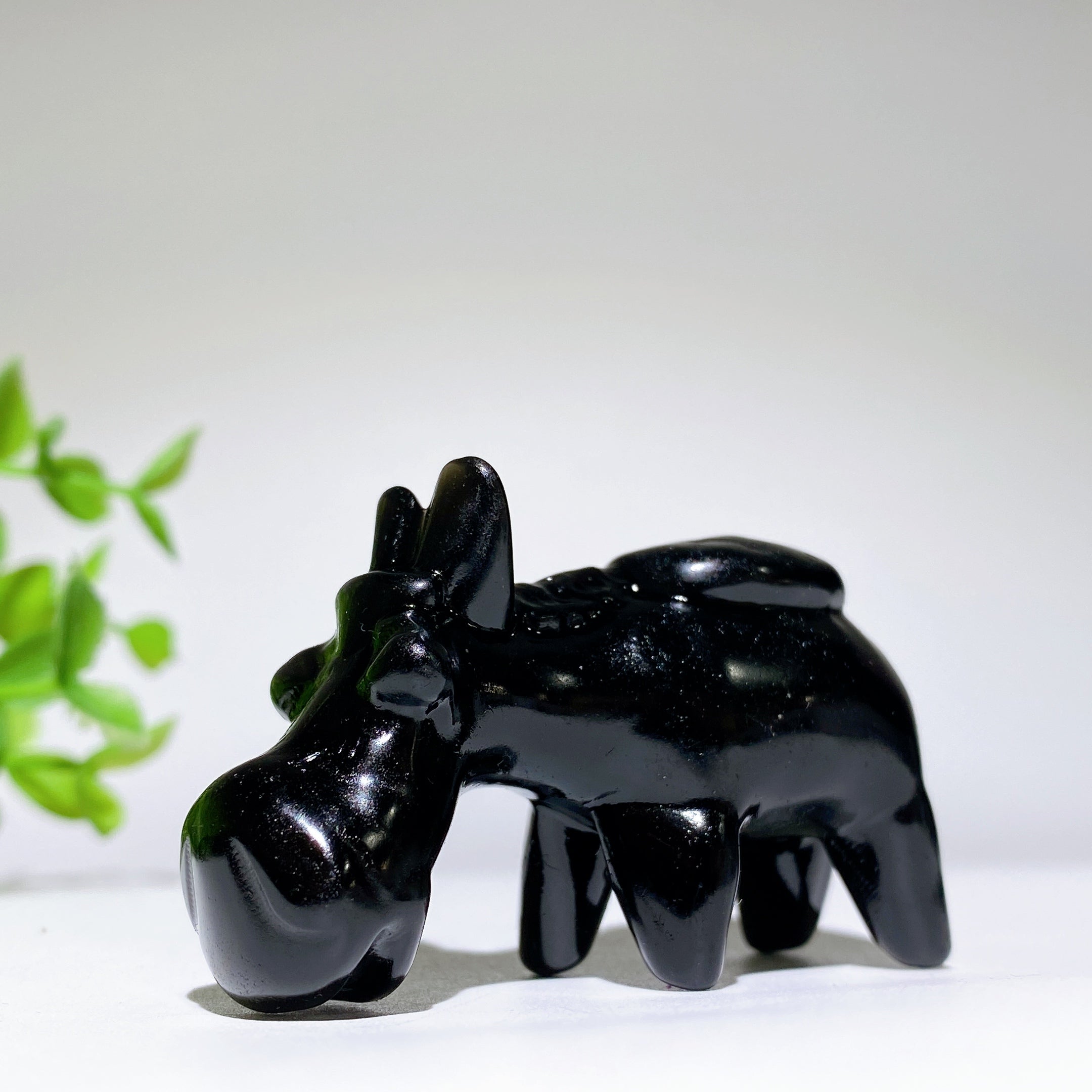 2.3" Mixed Crystal Donkey Carving Figurines for Healing