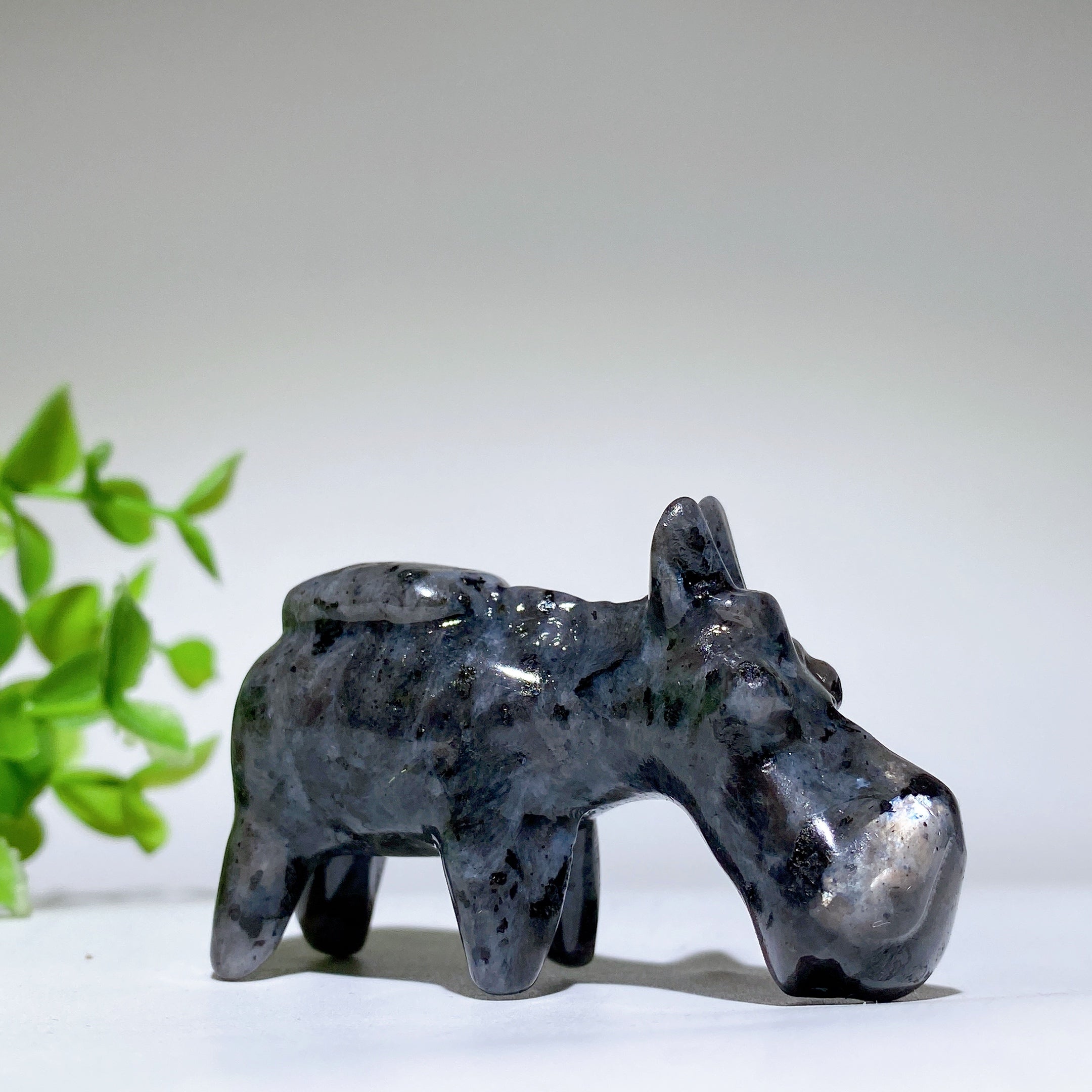 2.3" Mixed Crystal Donkey Carving Figurines for Healing