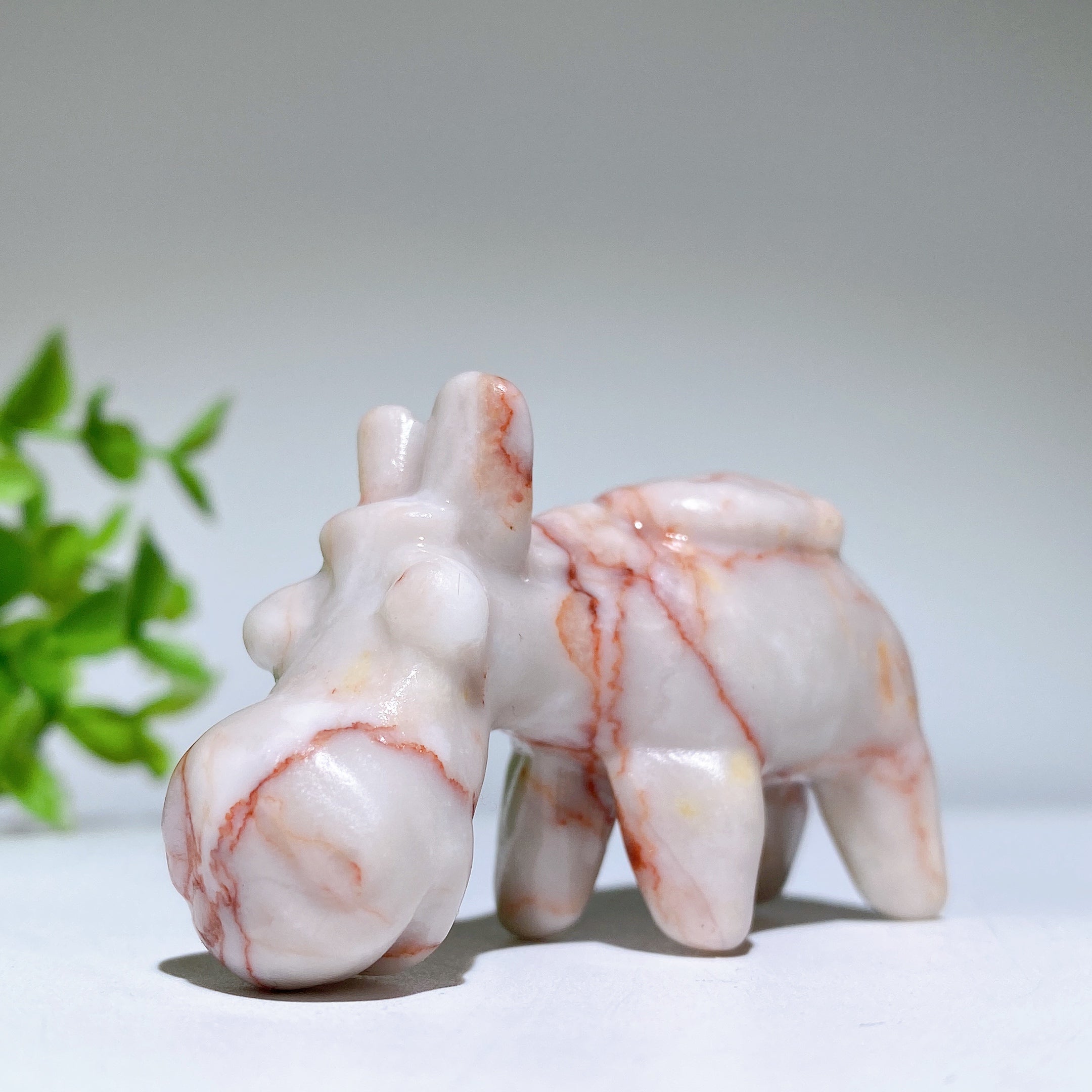 2.3" Mixed Crystal Donkey Carving Figurines for Healing