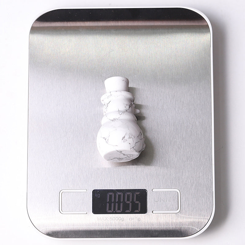 2.35" Howlite Snowman Crystal Figurine