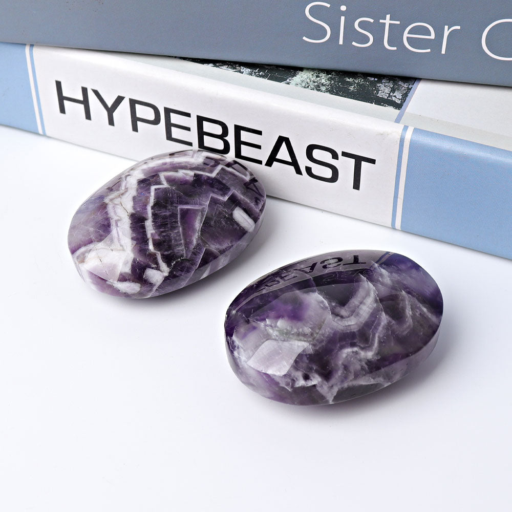 2.4 inch Amethyst Palm Stone for Meditation & Healing