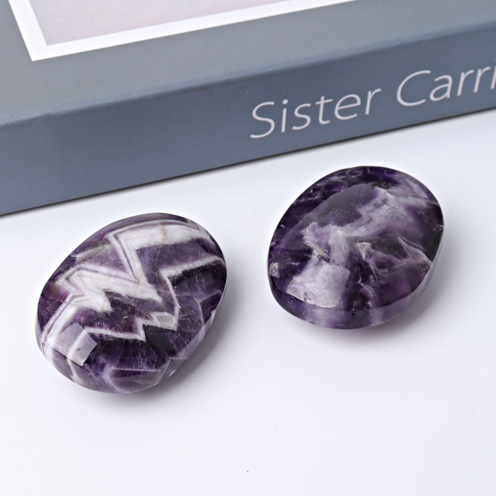 2.4 inch Amethyst Palm Stone for Meditation & Healing