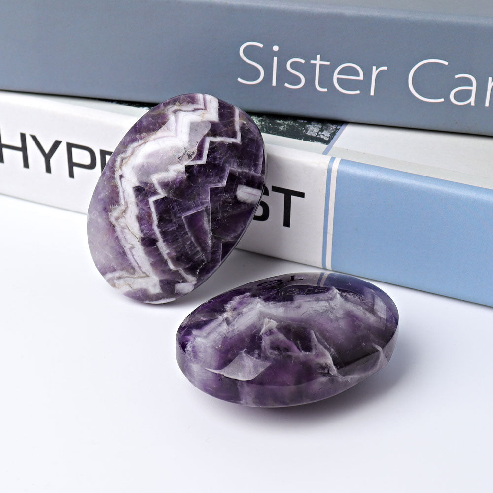 2.4 inch Amethyst Palm Stone for Meditation & Healing