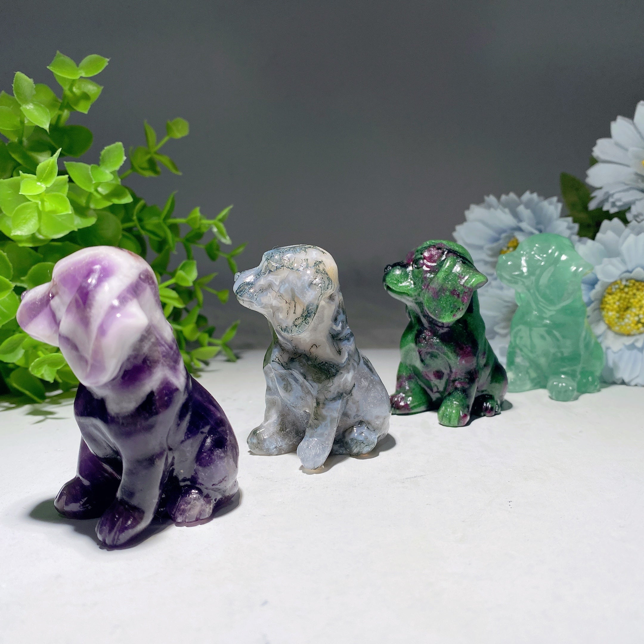 2.4 Inch Mixed Crystal Dog Healing Figurine