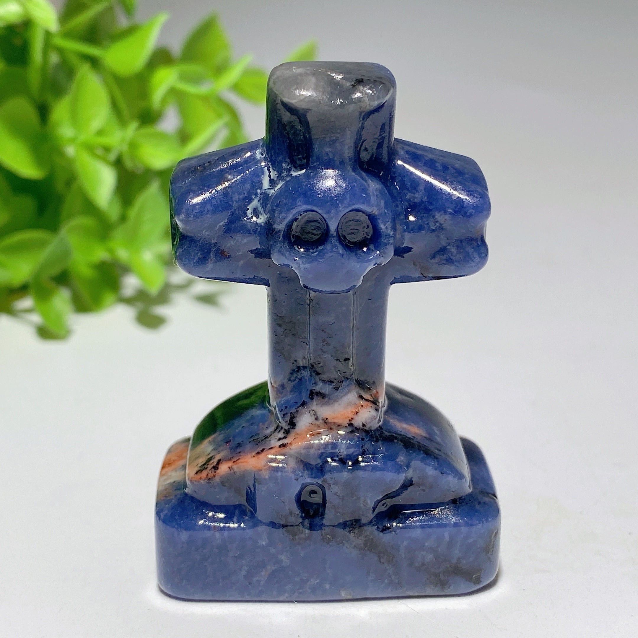 2.4-inch Mixed Crystal Tombstone Figurine for Healing Decor