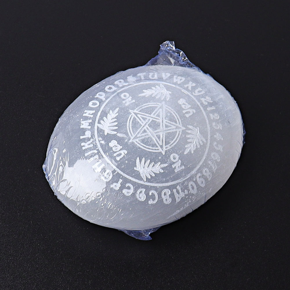 2.4-Inch Selenite Palm Stone for Healing & Meditation
