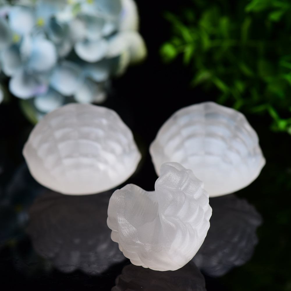 2.4-inch Selenite Shell Shape Crystal Carving