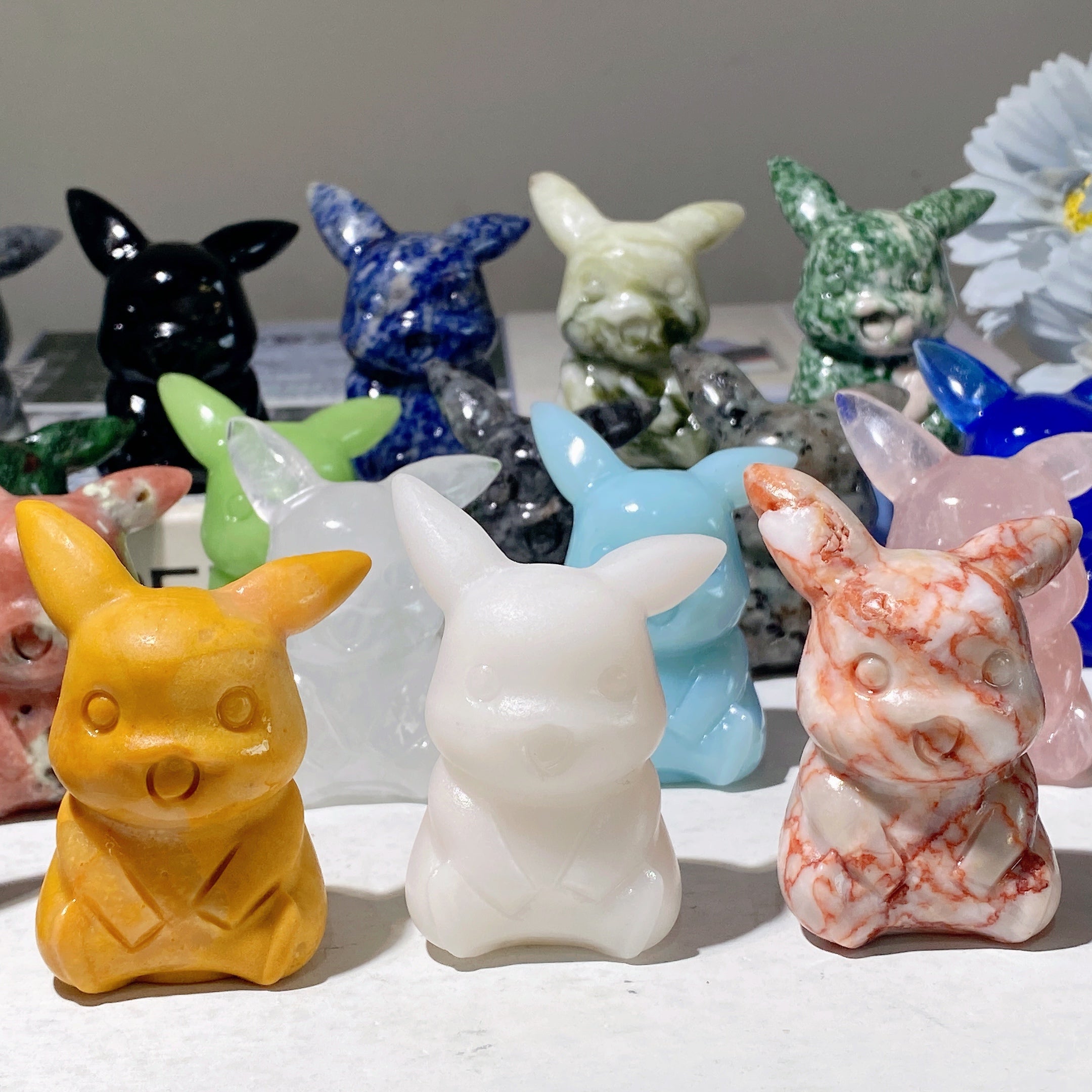 2.4" Mixed Crystal Animal Carving Figurines for Healing